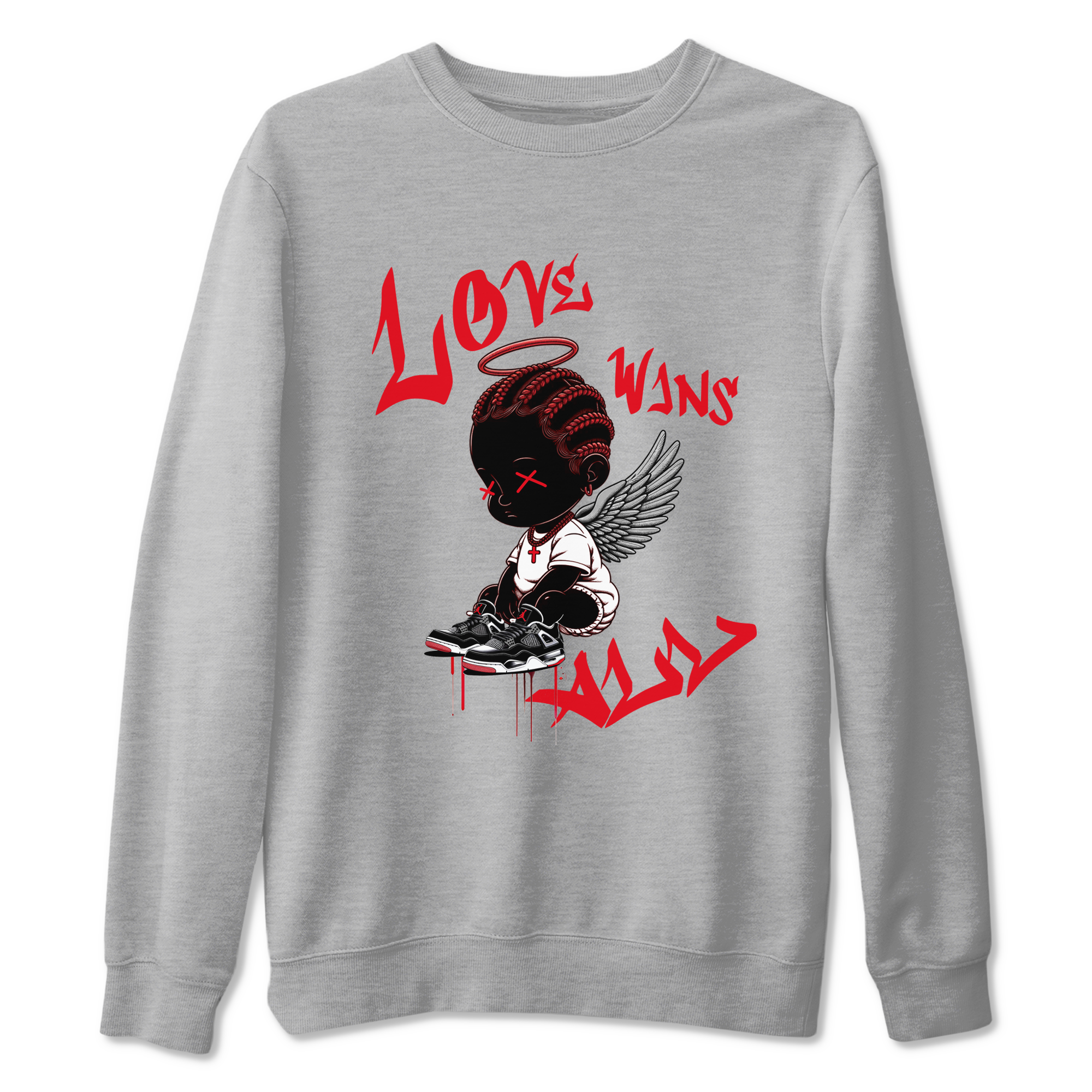 Love Wins All snkmatch Tees - Air Jordan 4 Bred Reimagined