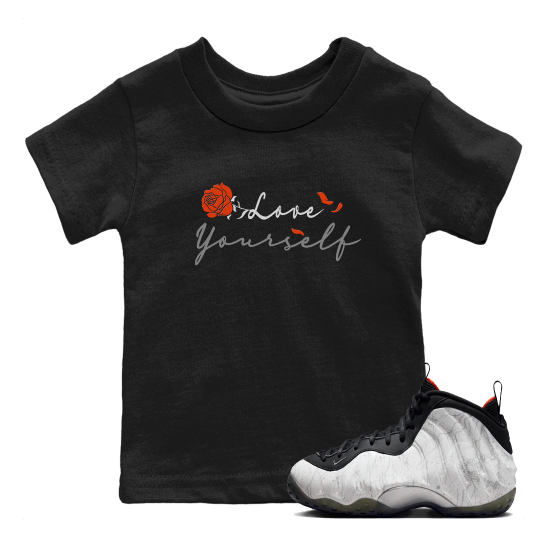 Love Yourself snkmatch Tees Kids - Air Foamposite One Jin