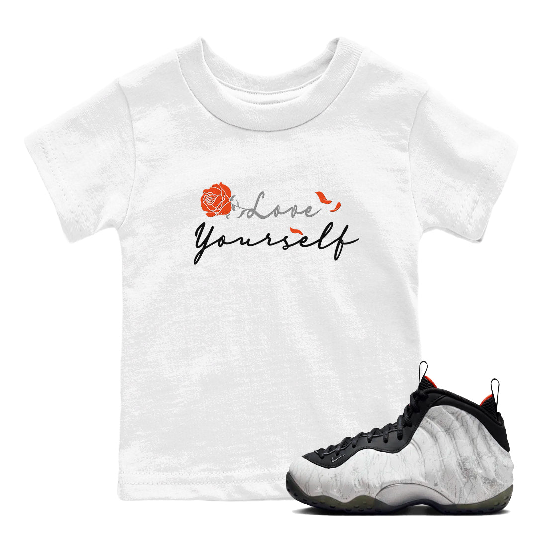 Love Yourself snkmatch Tees Kids - Air Foamposite One Jin
