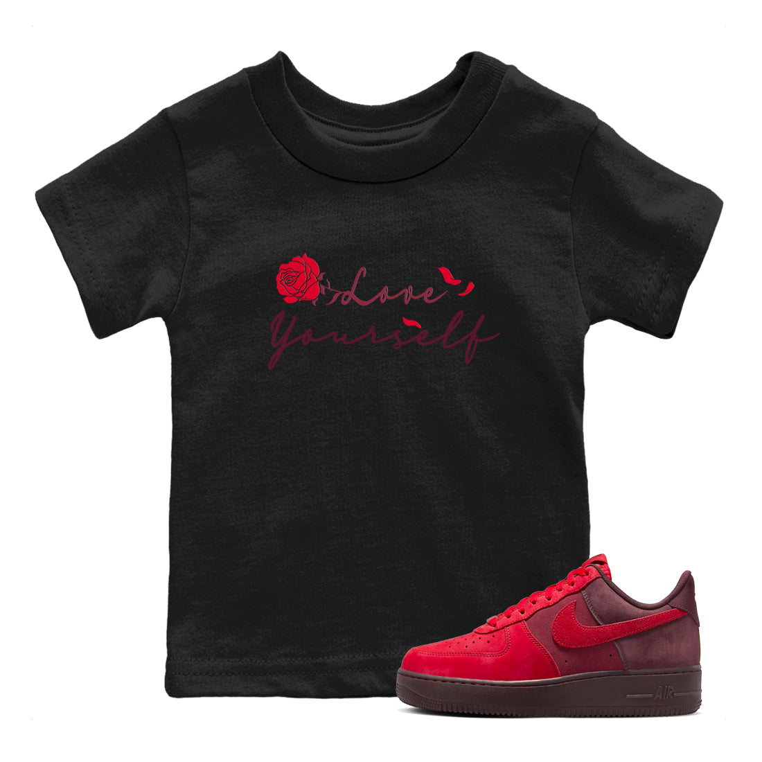 Love Yourself snkmatch Tees Kids - Air Force1 Layers Of Love