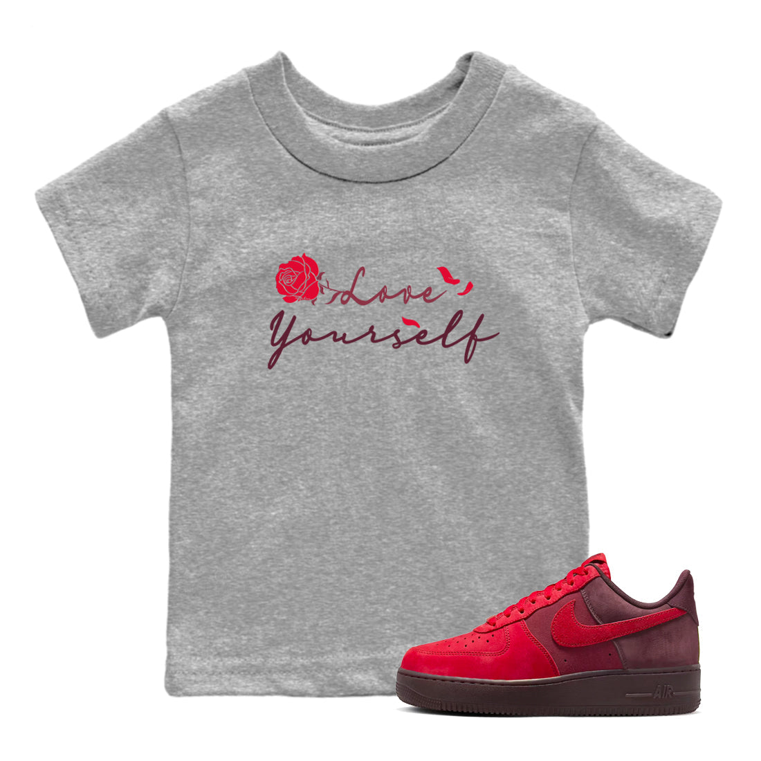 Love Yourself snkmatch Tees Kids - Air Force1 Layers Of Love
