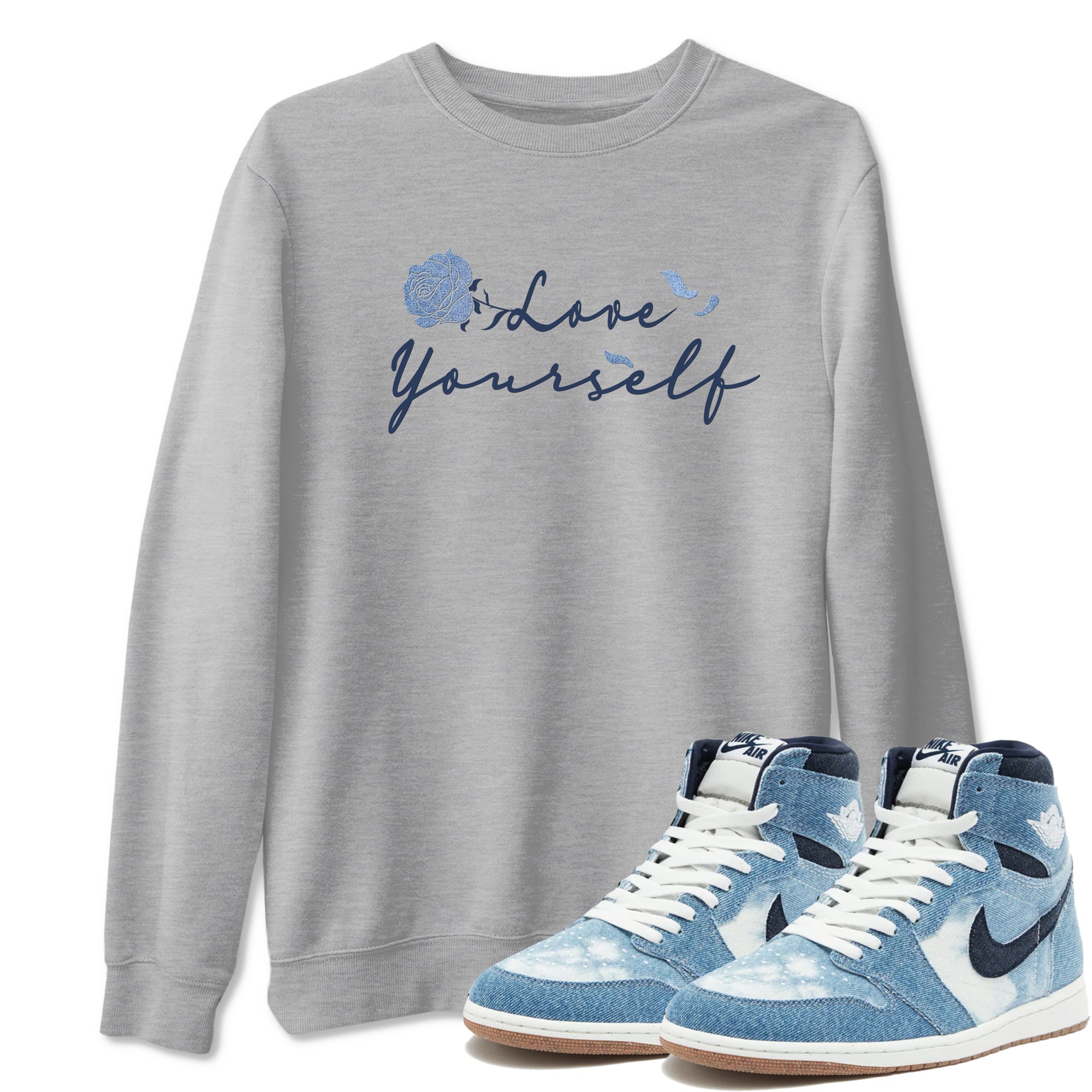 Love Yourself snkmatch Tees - Air Jordan 1 Denim 2024