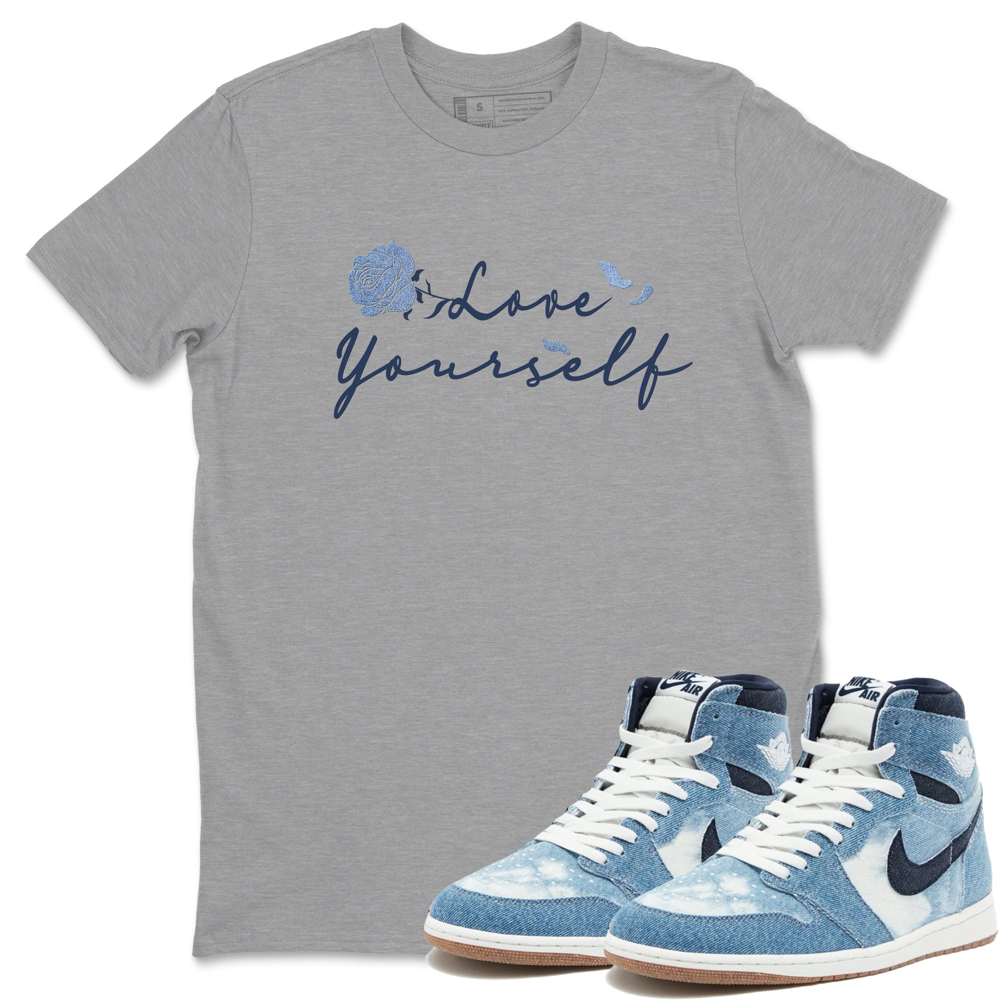 Love Yourself snkmatch Tees - Air Jordan 1 Denim 2024