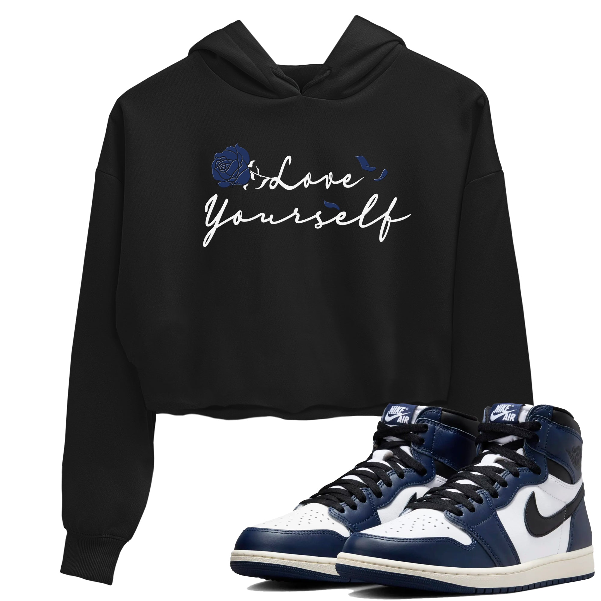 Love Yourself snkmatch Women's Top - Air Jordan 1 Midnight Navy