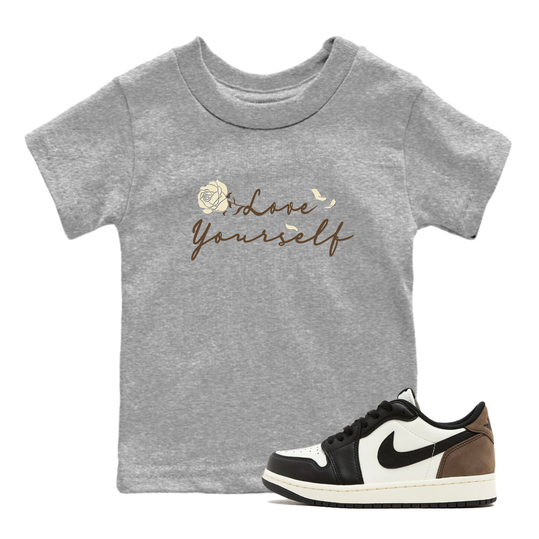 Love Yourself snkmatch Tees Kids - Air Jordan 1 Mocha