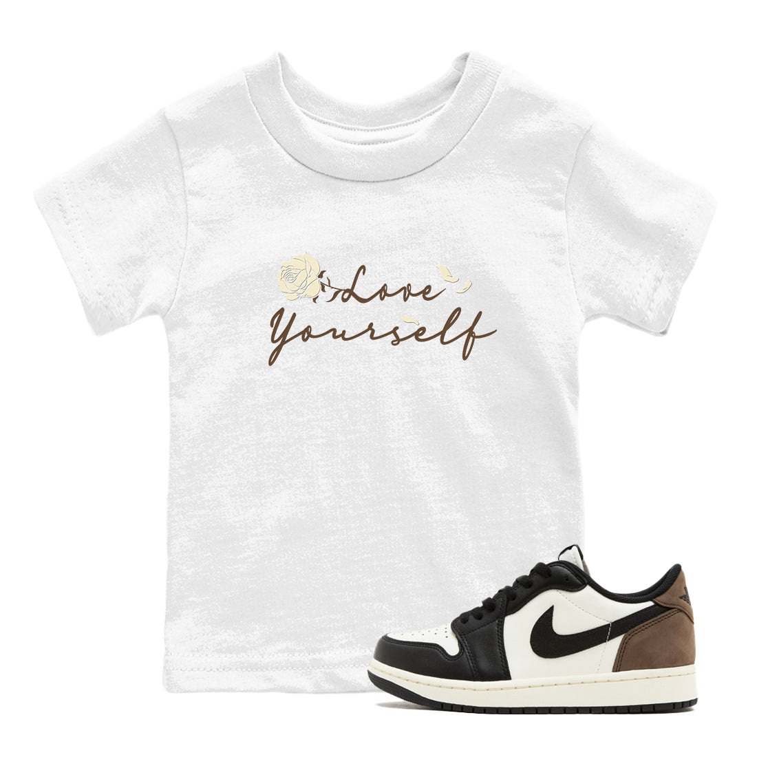 Love Yourself snkmatch Tees Kids - Air Jordan 1 Mocha