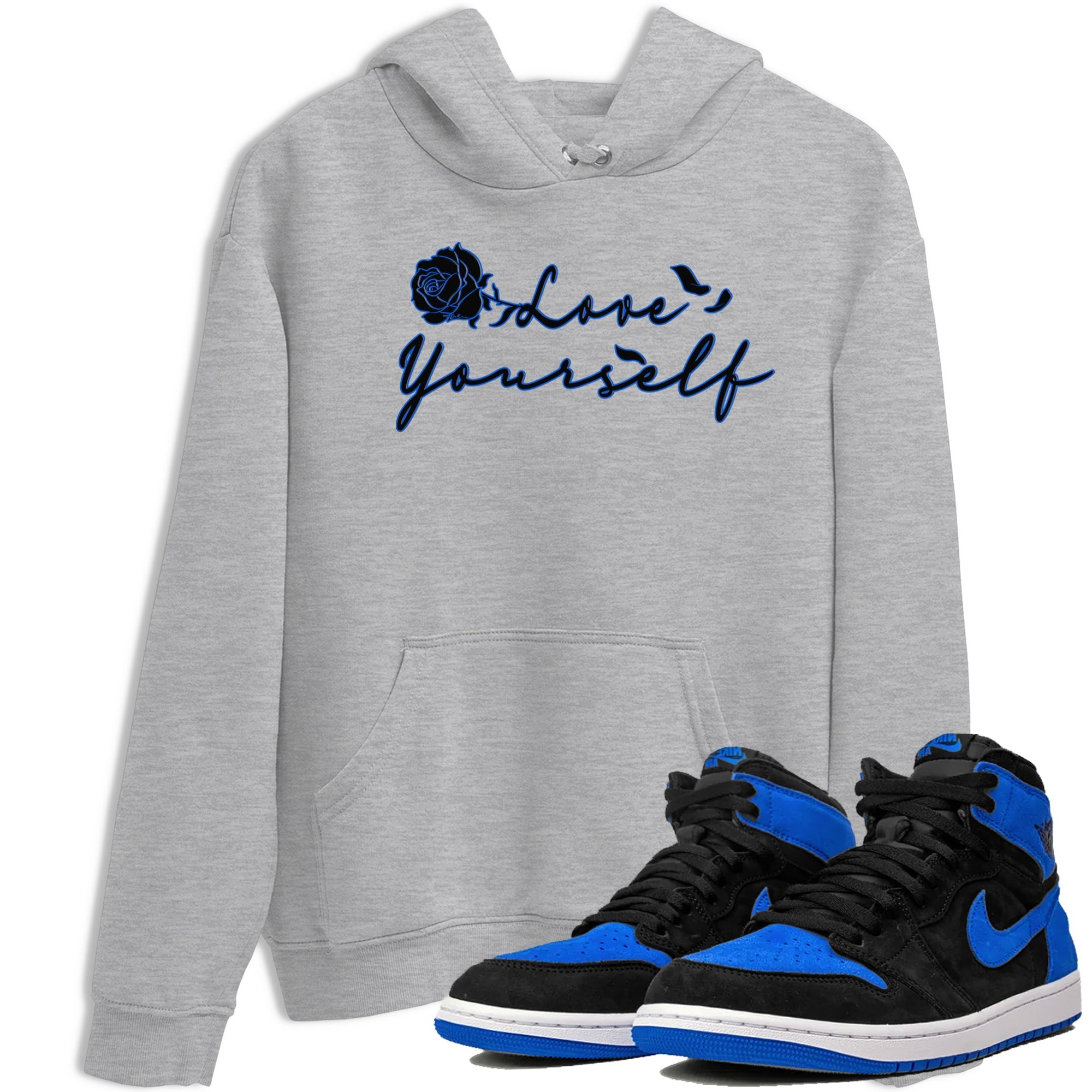 Love Yourself snkmatch Tee - Air Jordan 1 Royal Reimagined