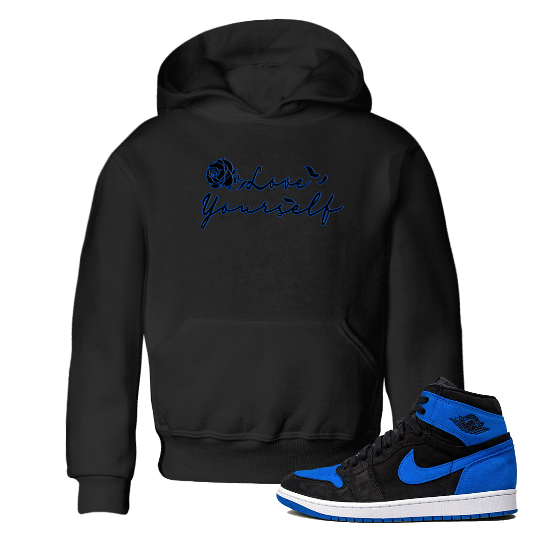 Love Yourself snkmatch Tee Kids - Air Jordan 1 Royal Reimagined