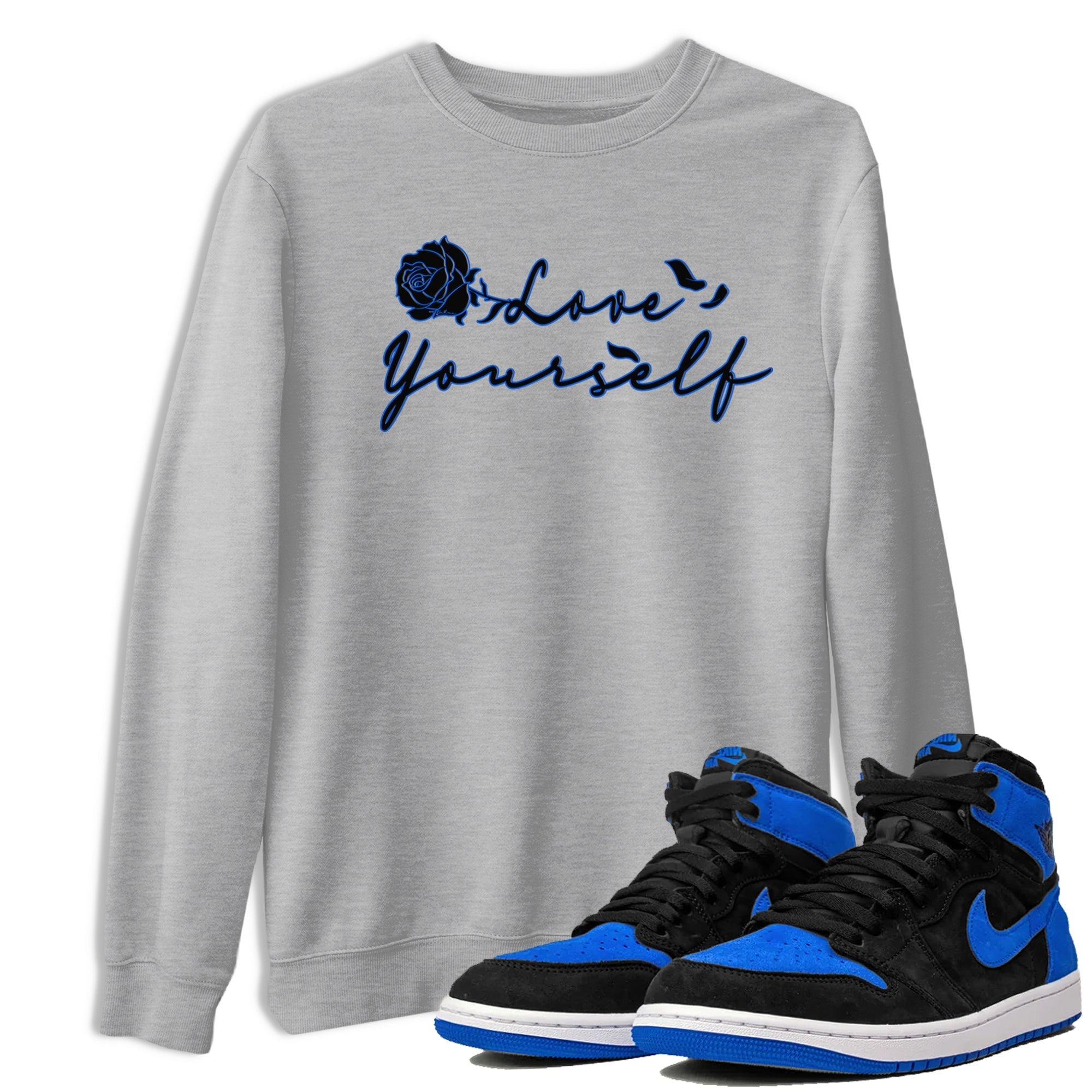 Love Yourself snkmatch Tee - Air Jordan 1 Royal Reimagined