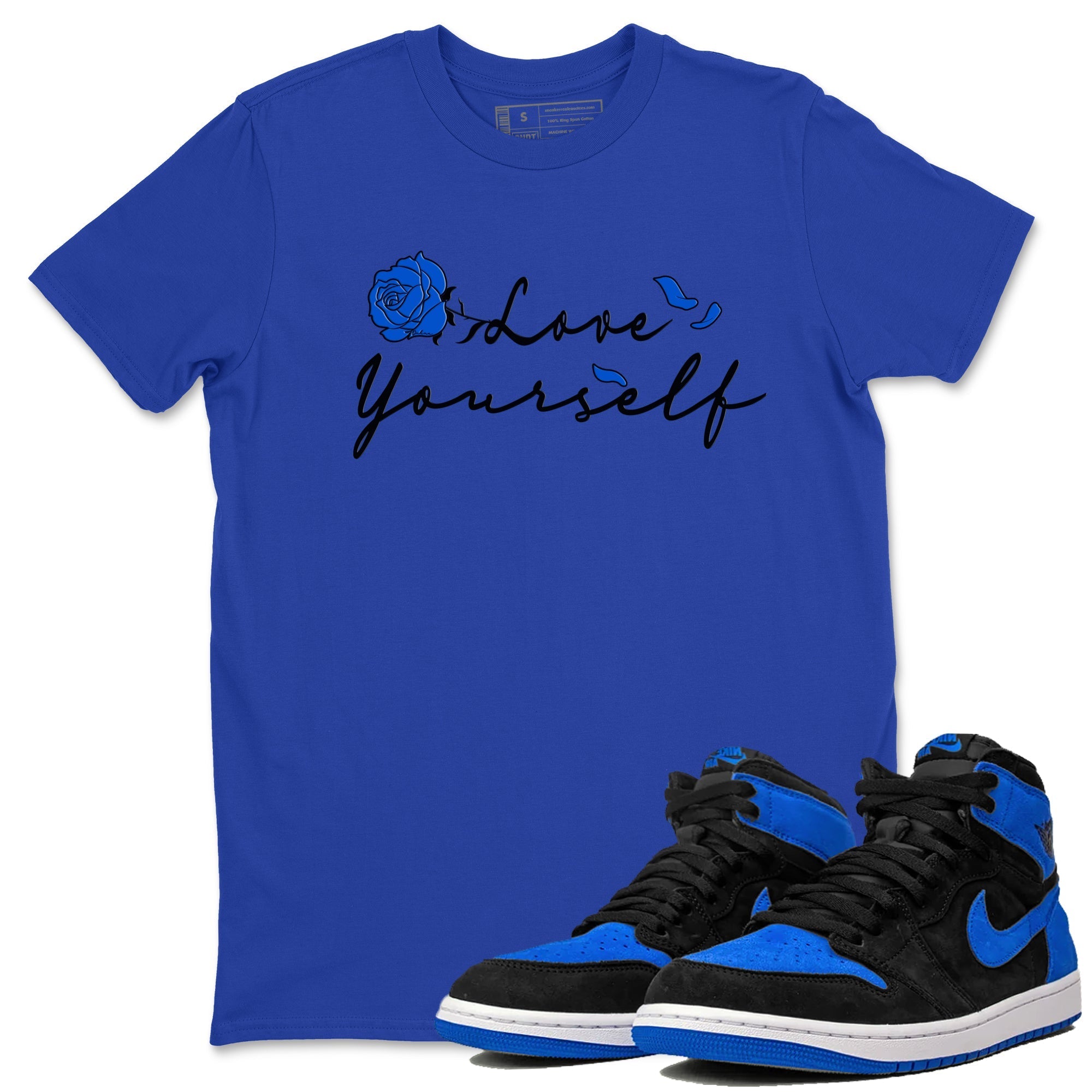 Love Yourself snkmatch Tee - Air Jordan 1 Royal Reimagined