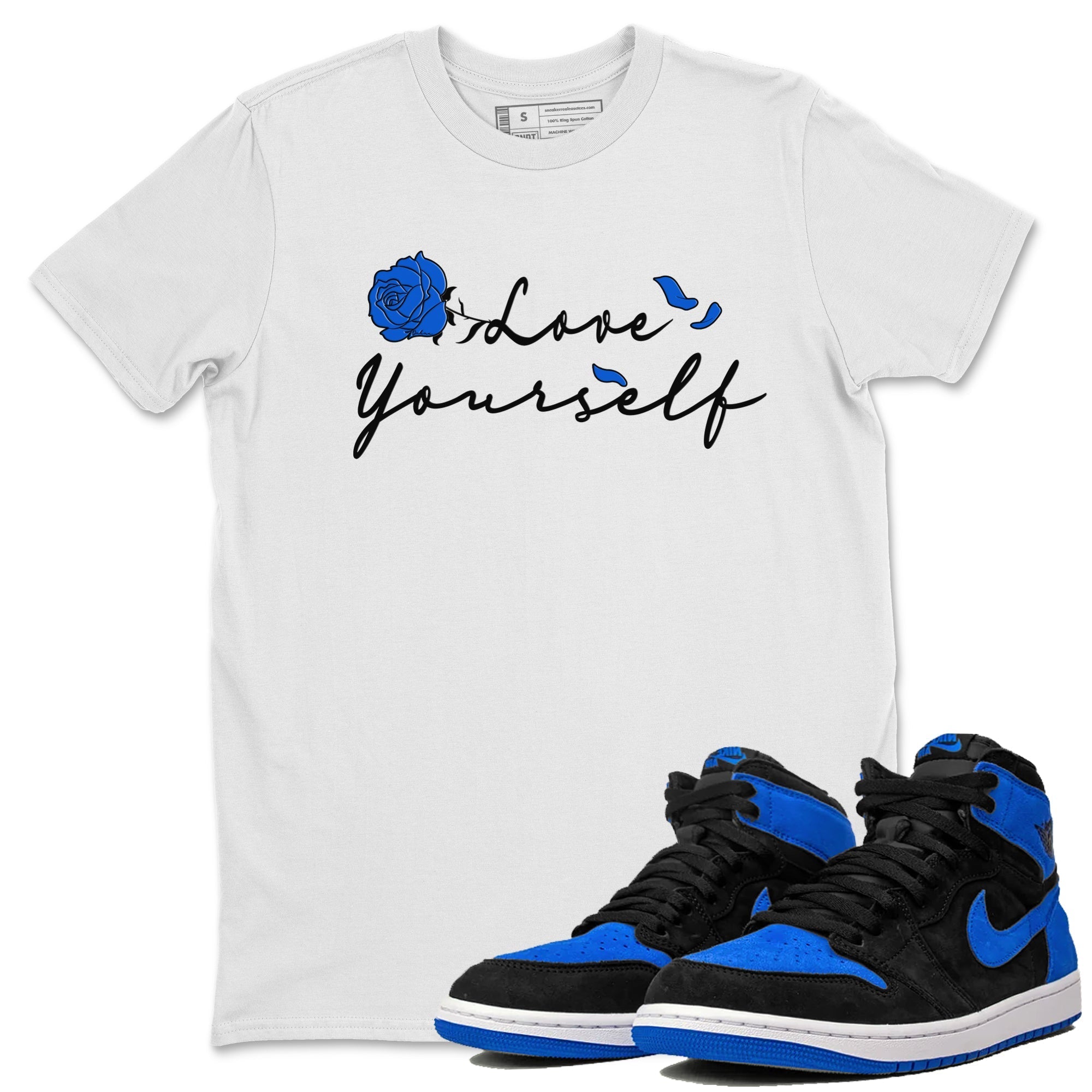 Love Yourself snkmatch Tee - Air Jordan 1 Royal Reimagined