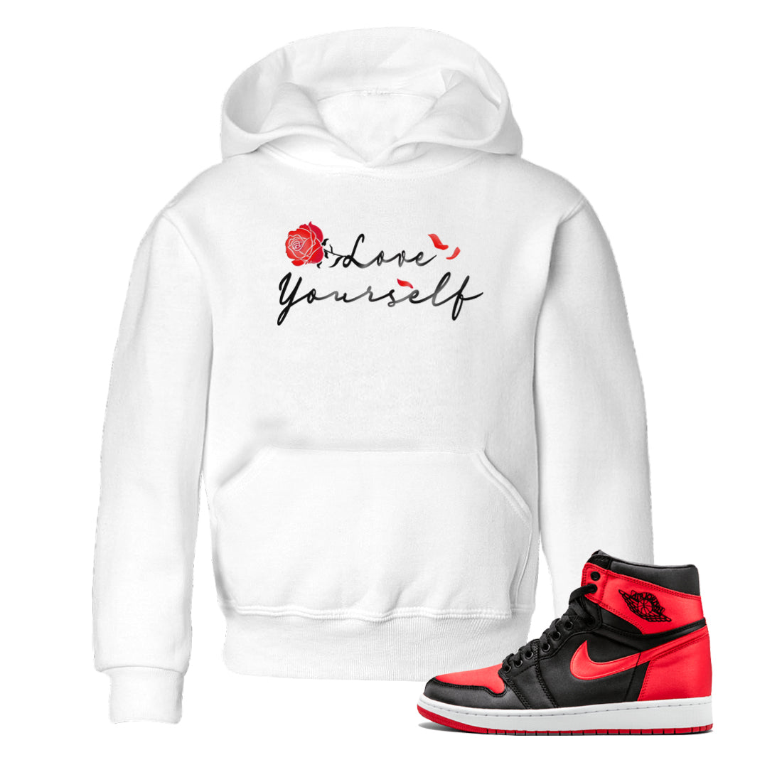 Love Yourself snkmatch Tee Kids - Air Jordan 1 Satin Bred