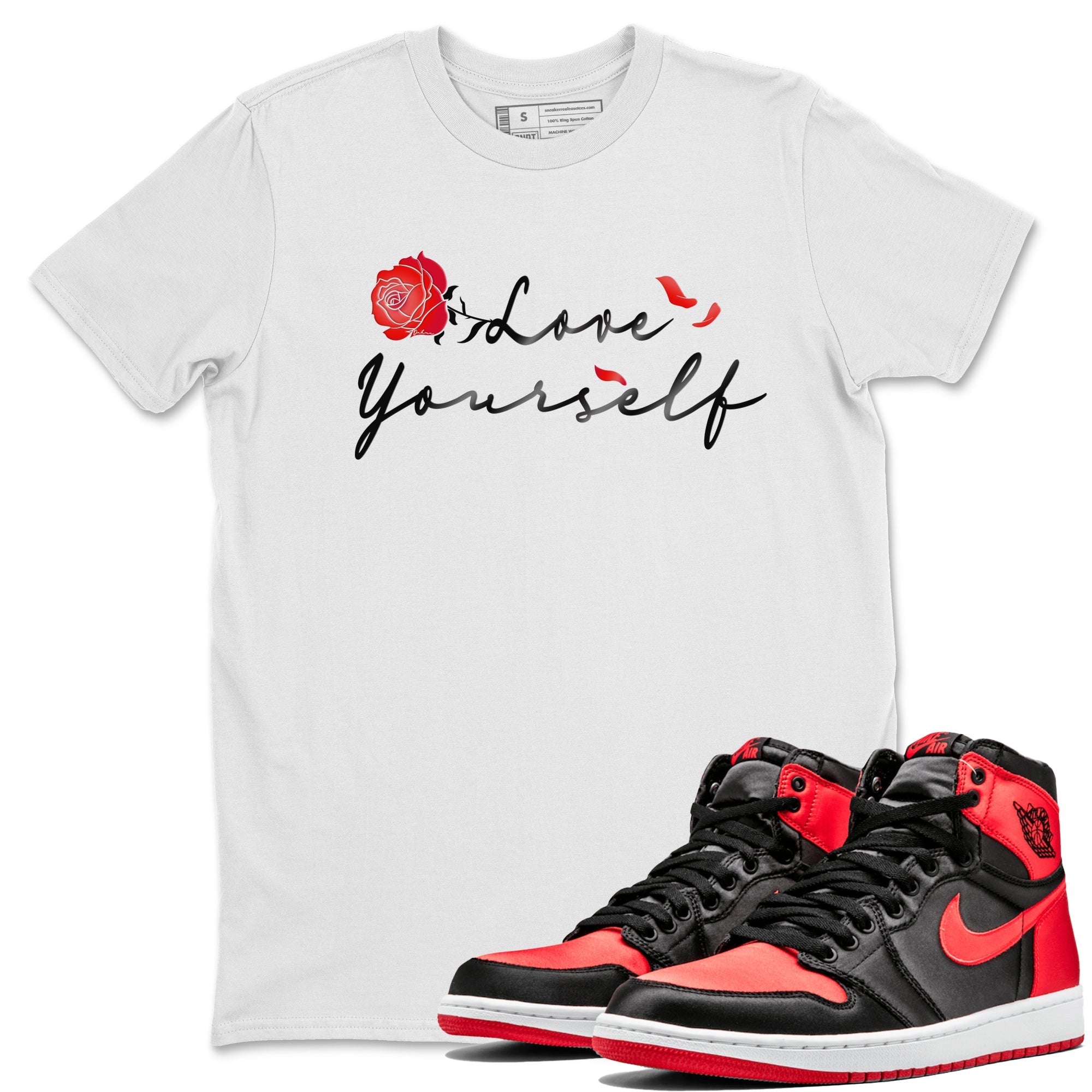 Love Yourself snkmatch Tee - Air Jordan 1 Satin Bred