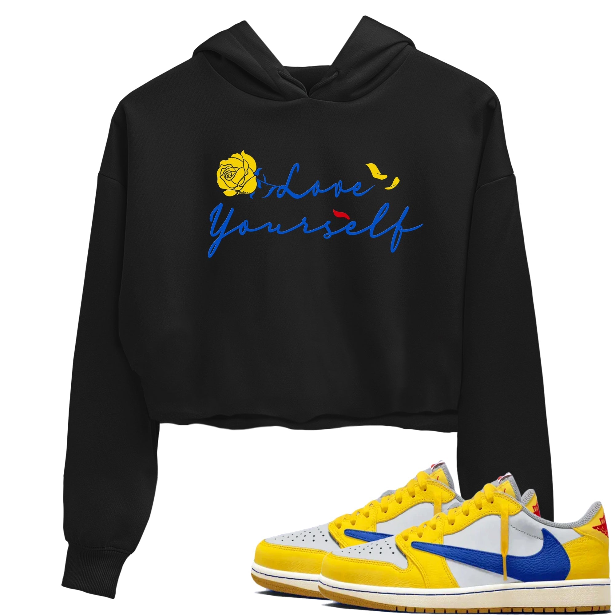 Love Yourself snkmatch Women's Top - Air Jordan 1 Travis Scott Canary