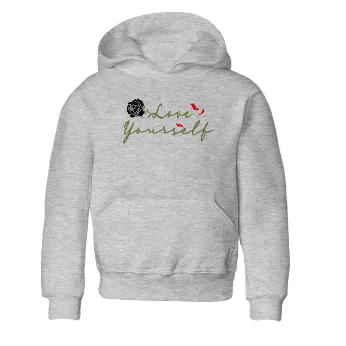 Love Yourself snkmatch Tees Kids - Air Jordan 1 Travis Scott Medium Olive