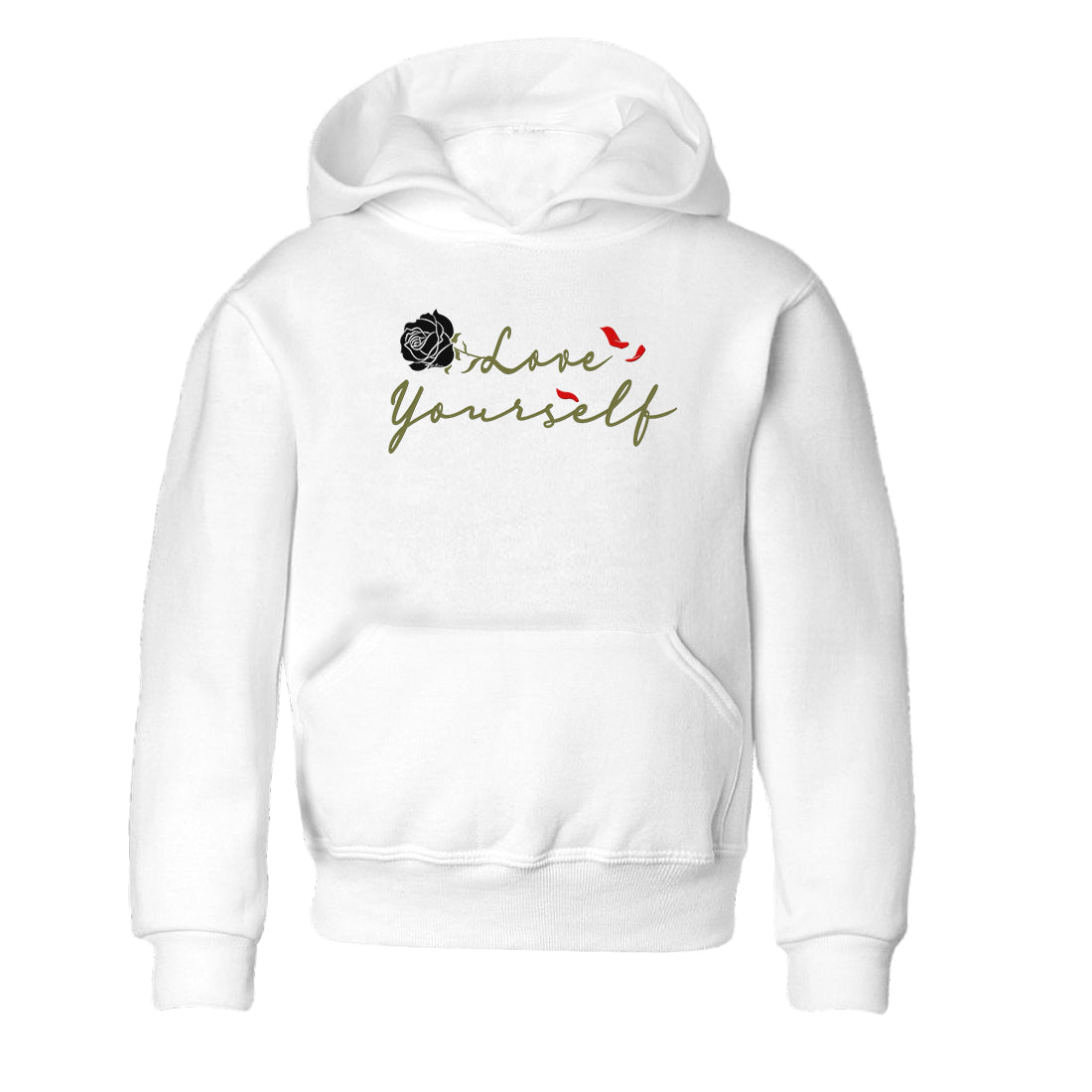 Love Yourself snkmatch Tees Kids - Air Jordan 1 Travis Scott Medium Olive