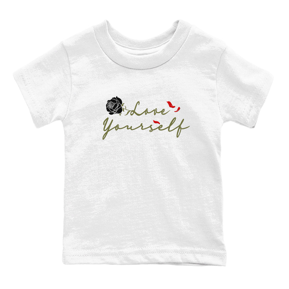 Love Yourself snkmatch Tees Kids - Air Jordan 1 Travis Scott Medium Olive