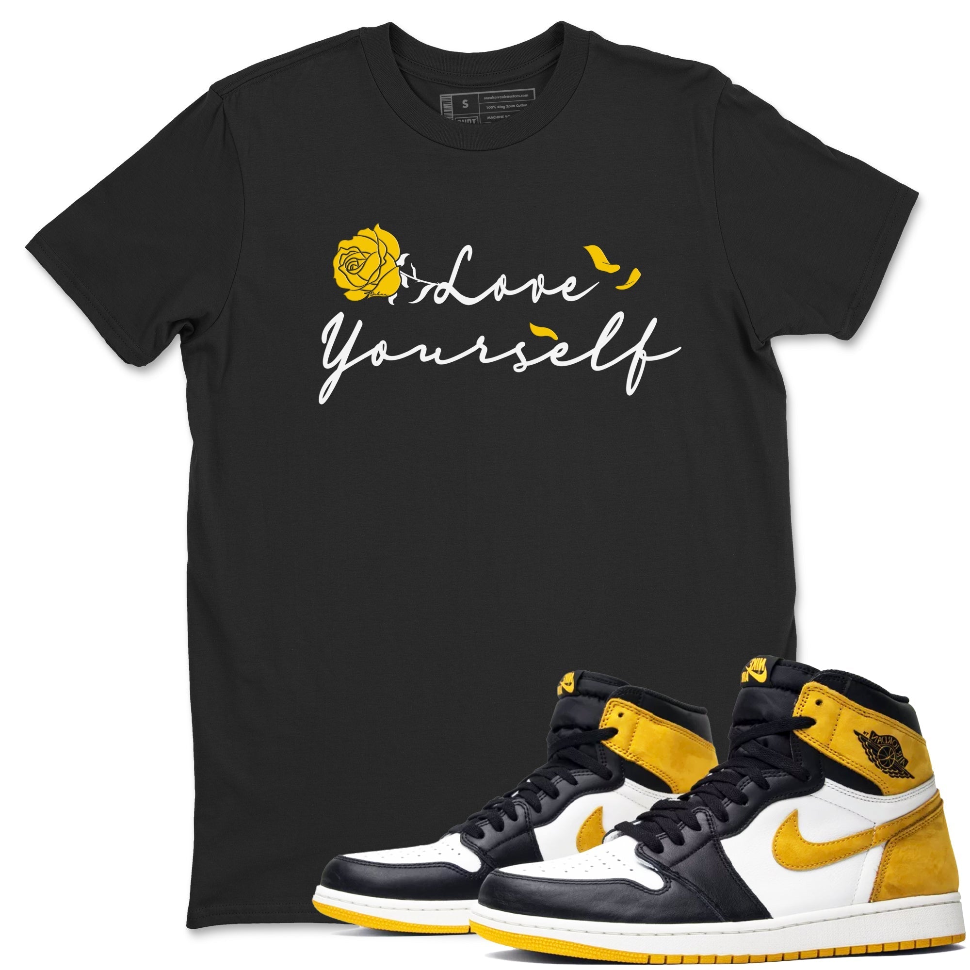 Love Yourself snkmatch Tees - Air Jordan 1 Yellow Ochre