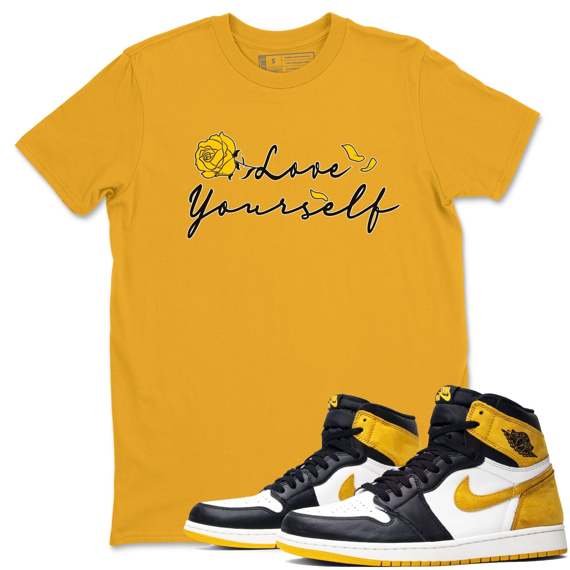 Love Yourself snkmatch Tees - Air Jordan 1 Yellow Ochre