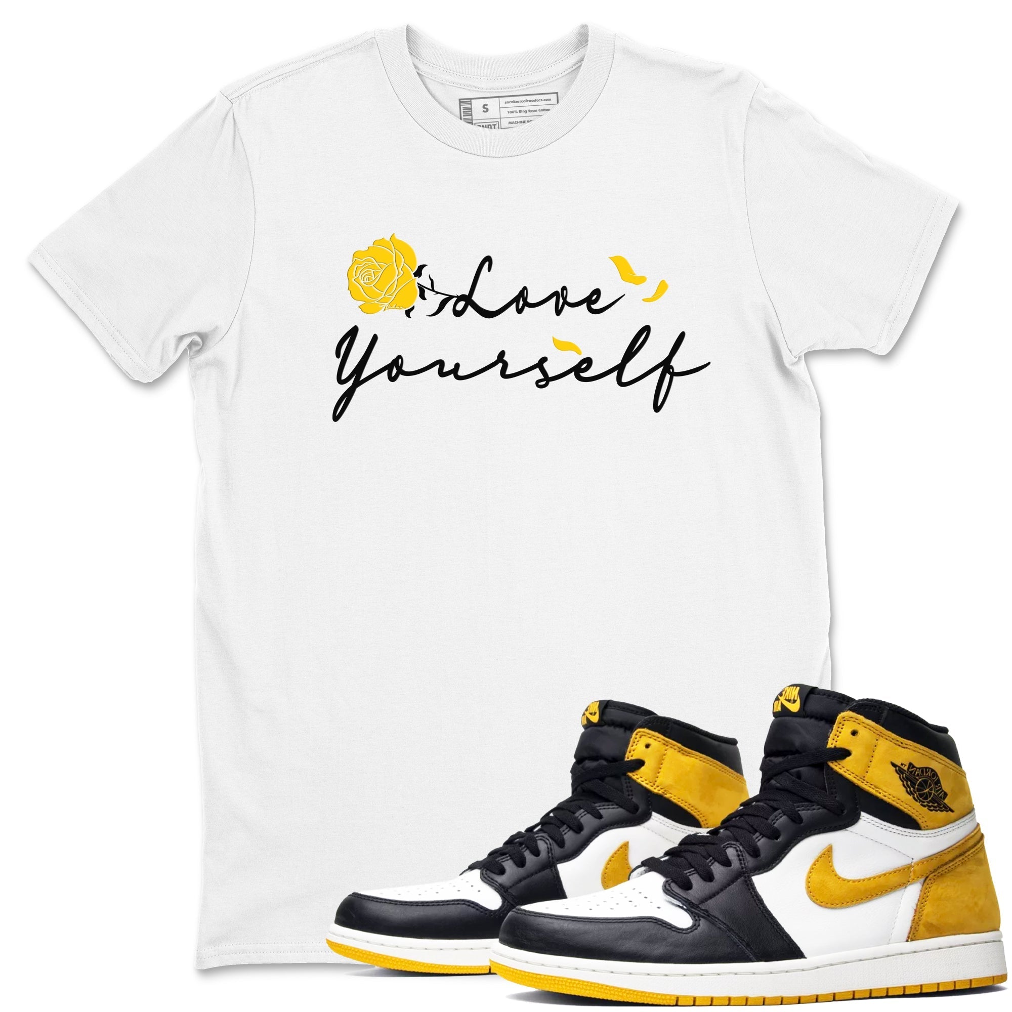 Love Yourself snkmatch Tees - Air Jordan 1 Yellow Ochre