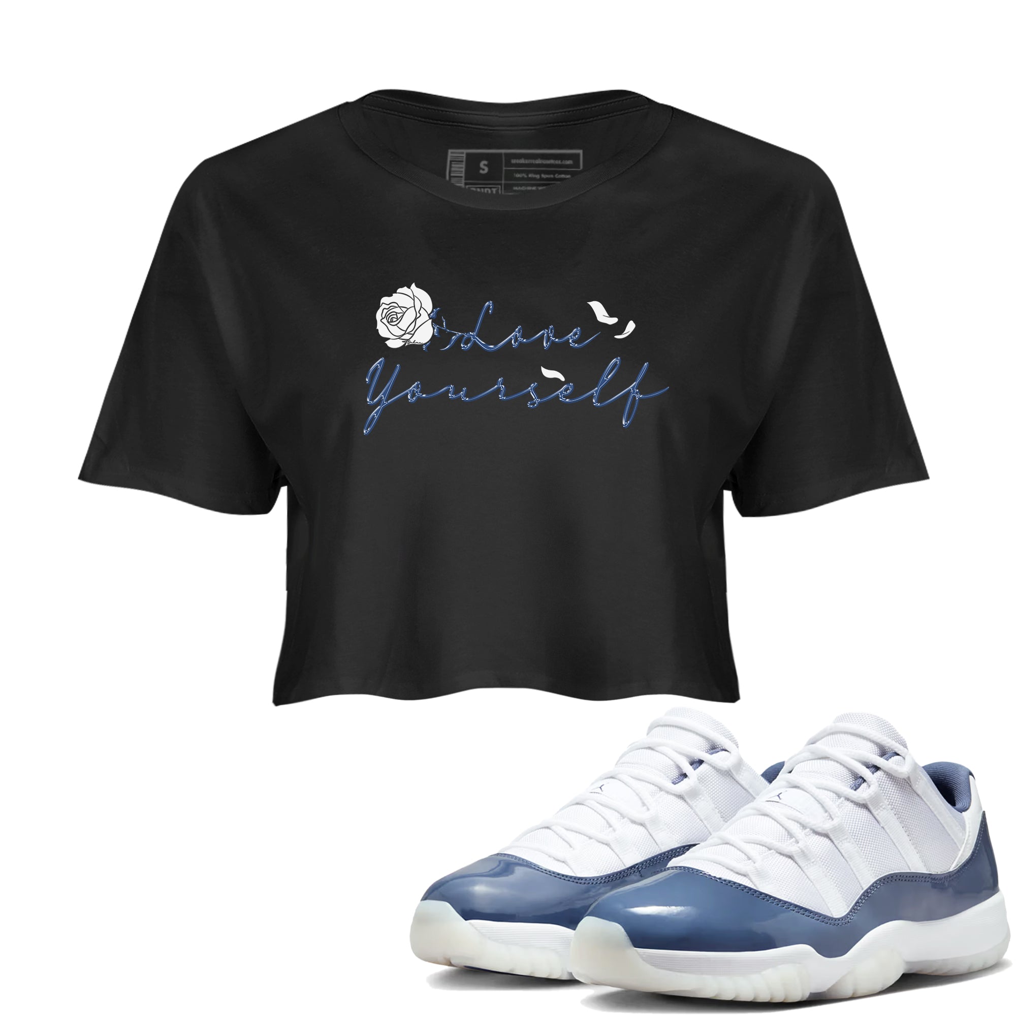 Love Yourself snkmatch Women's Top - Air Jordan 11 Diffused Blue