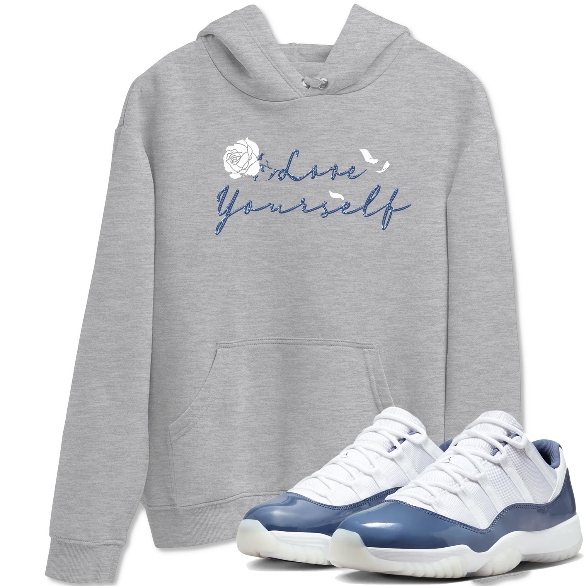 Love Yourself snkmatch Tees - Air Jordan 11 Diffused Blue