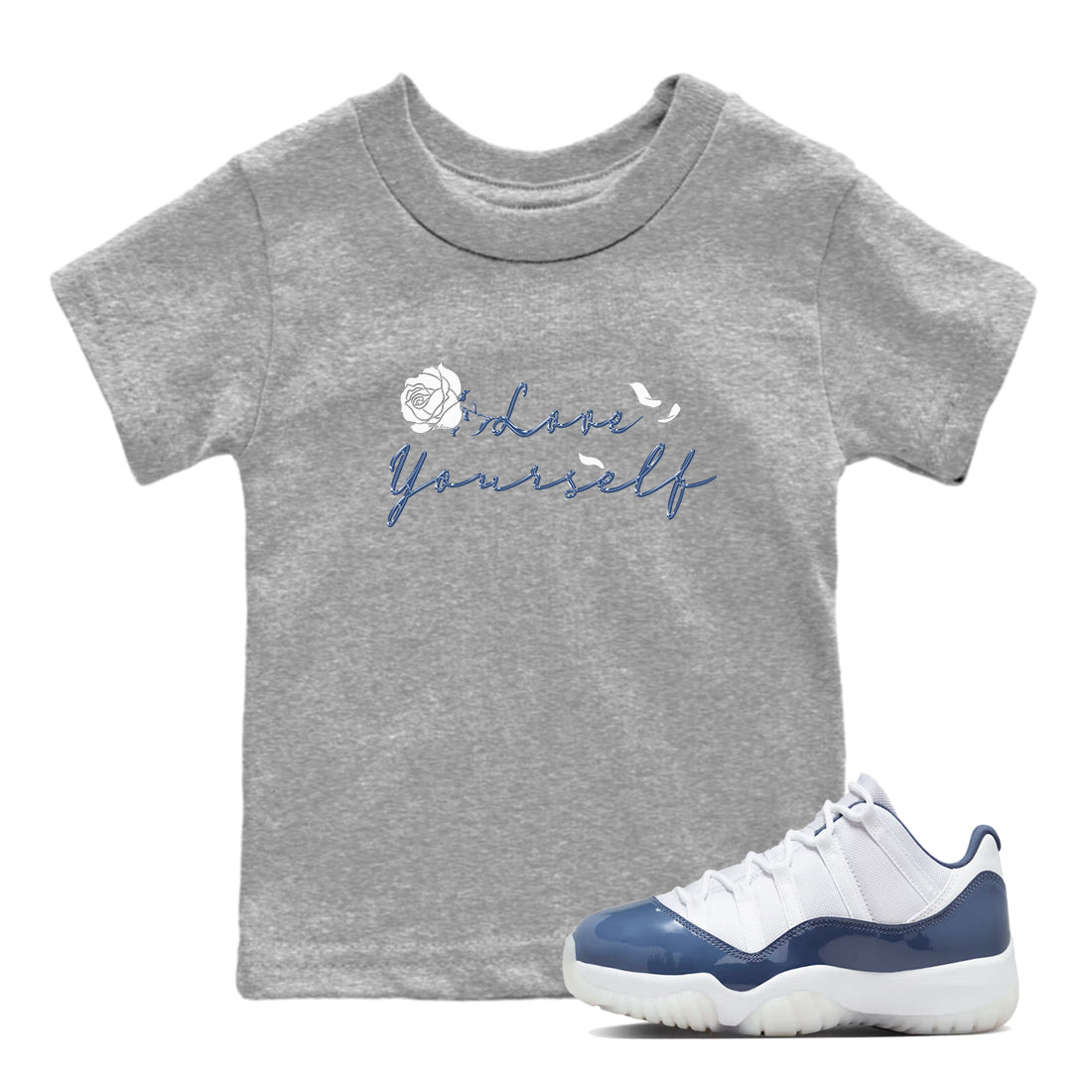 Love Yourself snkmatch Tees Kids - Air Jordan 11 Diffused Blue