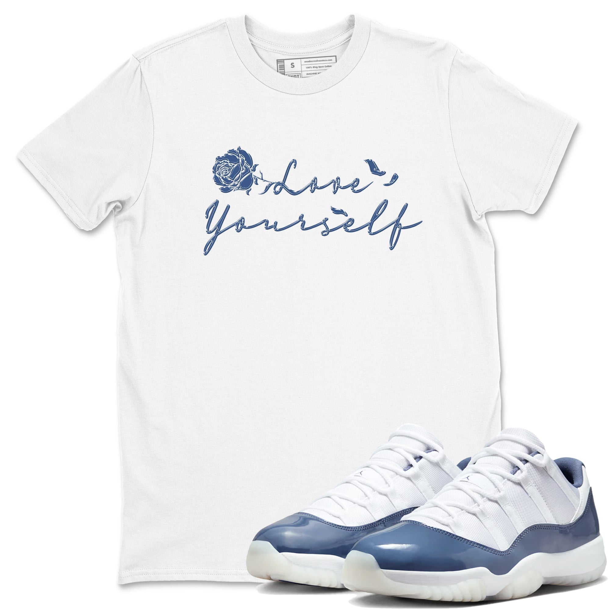 Love Yourself snkmatch Tees - Air Jordan 11 Diffused Blue