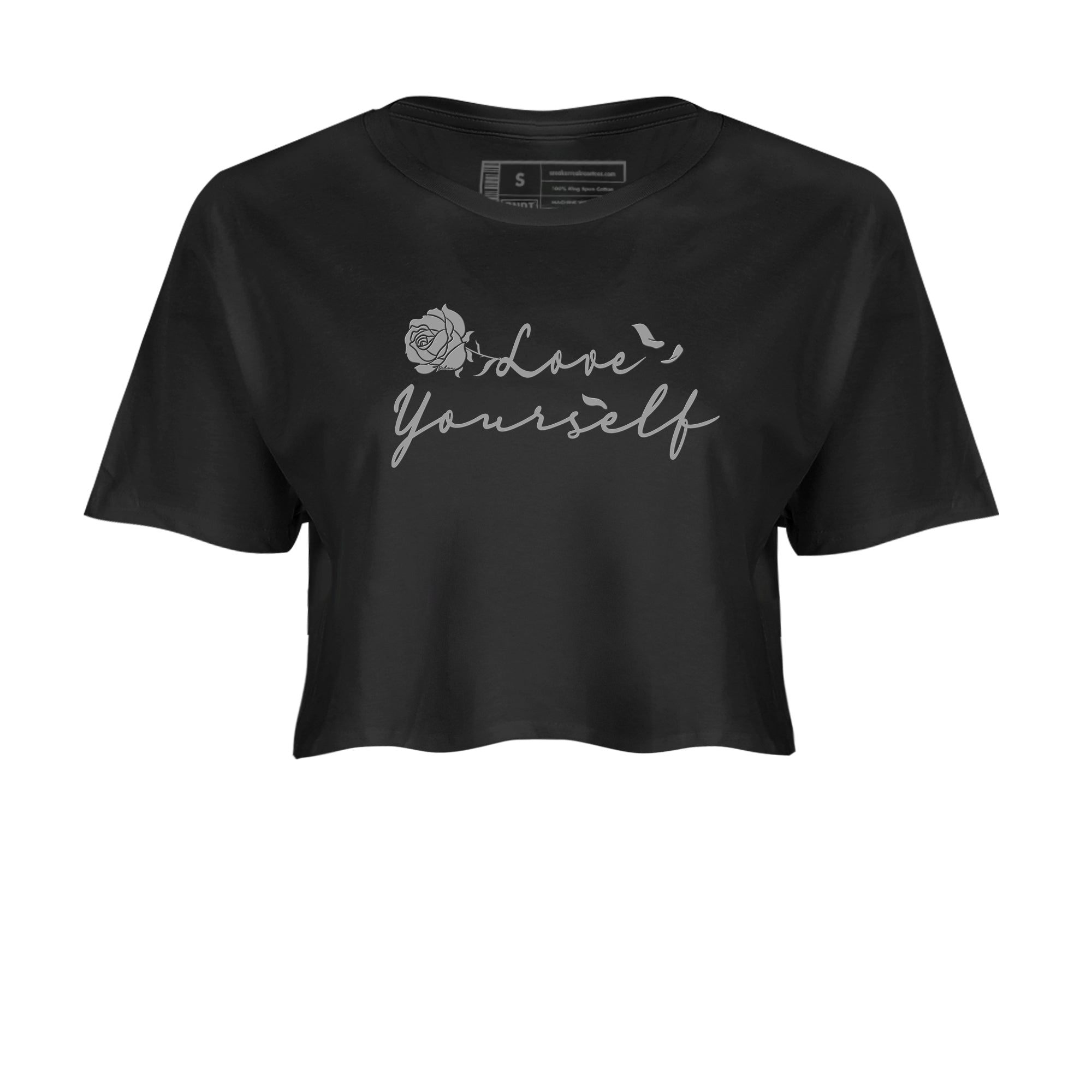 Love Yourself snkmatch Women's Top - Air Jordan 12 Black Wolf Grey