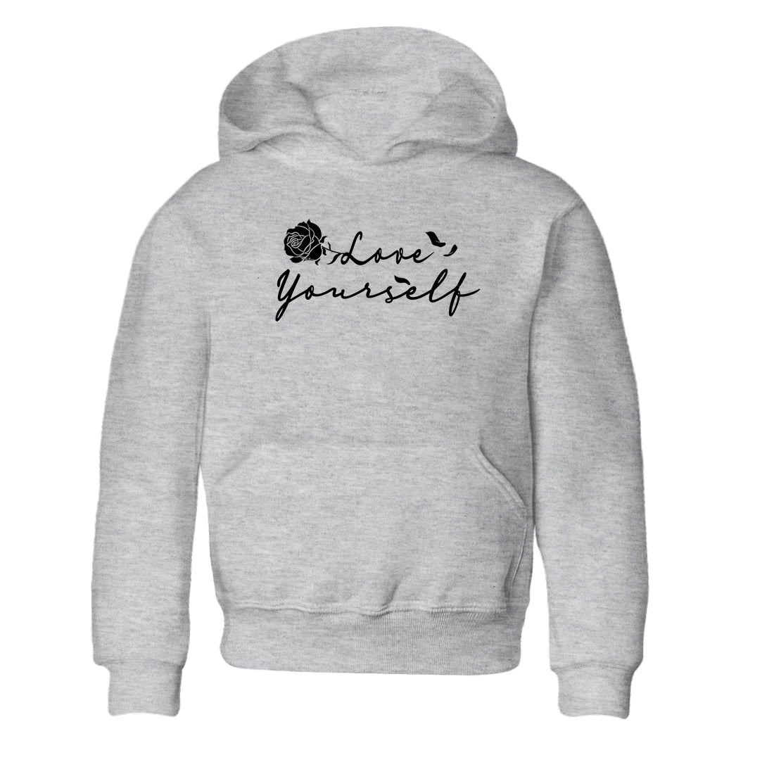 Love Yourself snkmatch Tees Kids - Air Jordan 12 Black Wolf Grey