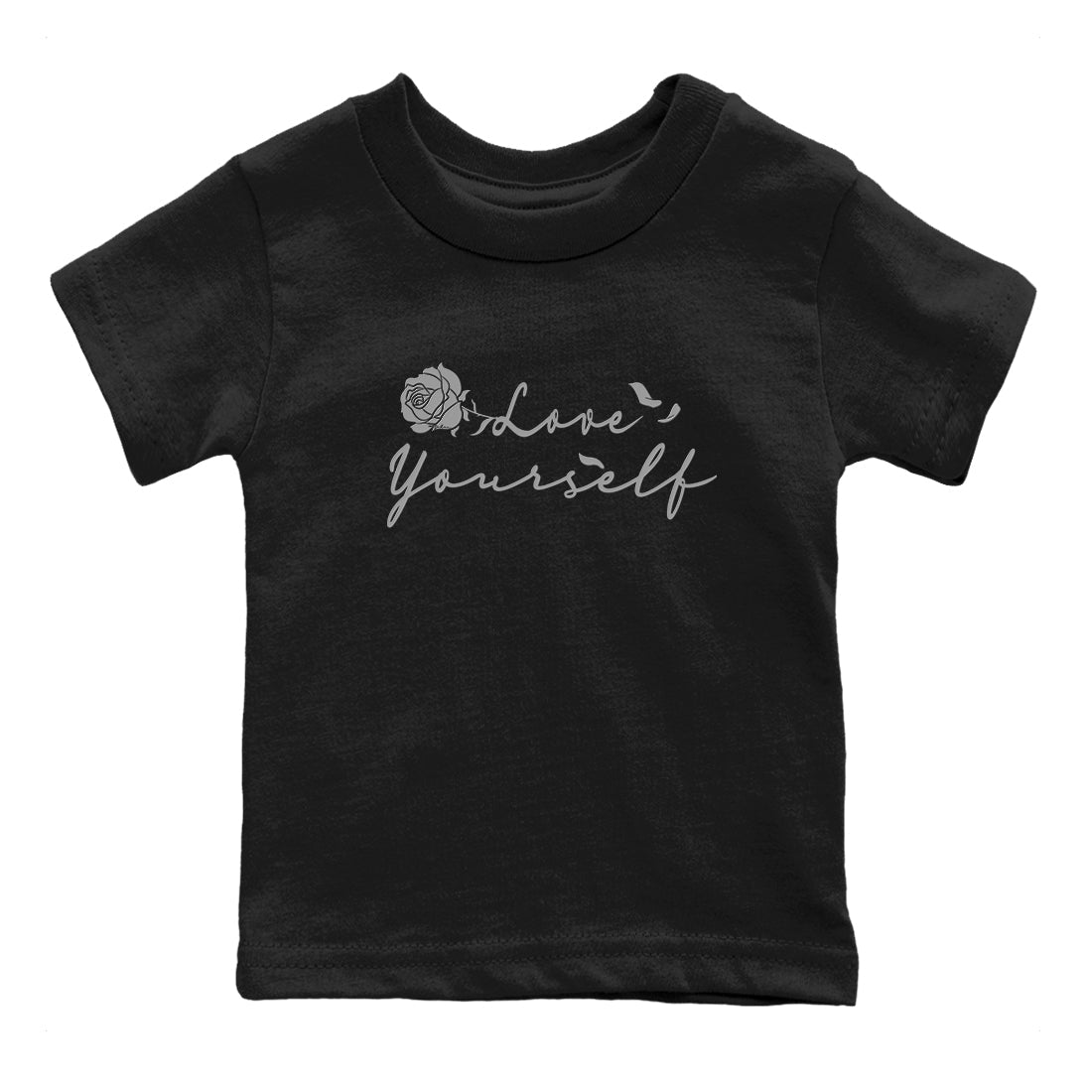 Love Yourself snkmatch Tees Kids - Air Jordan 12 Black Wolf Grey