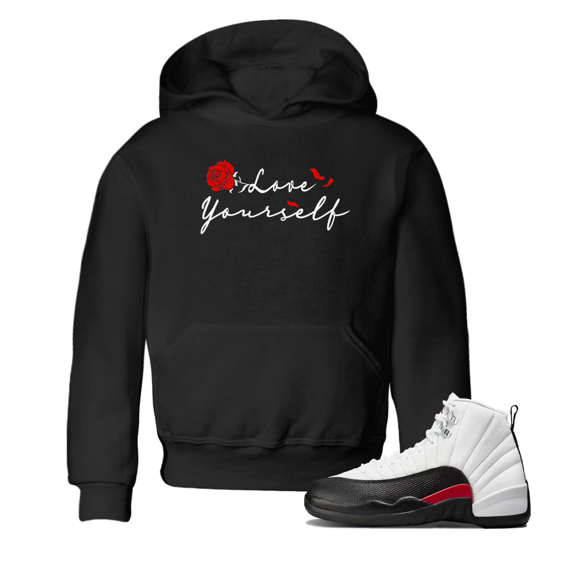 Love Yourself snkmatch Tees Kids - Air Jordan 12 Taxi Flip