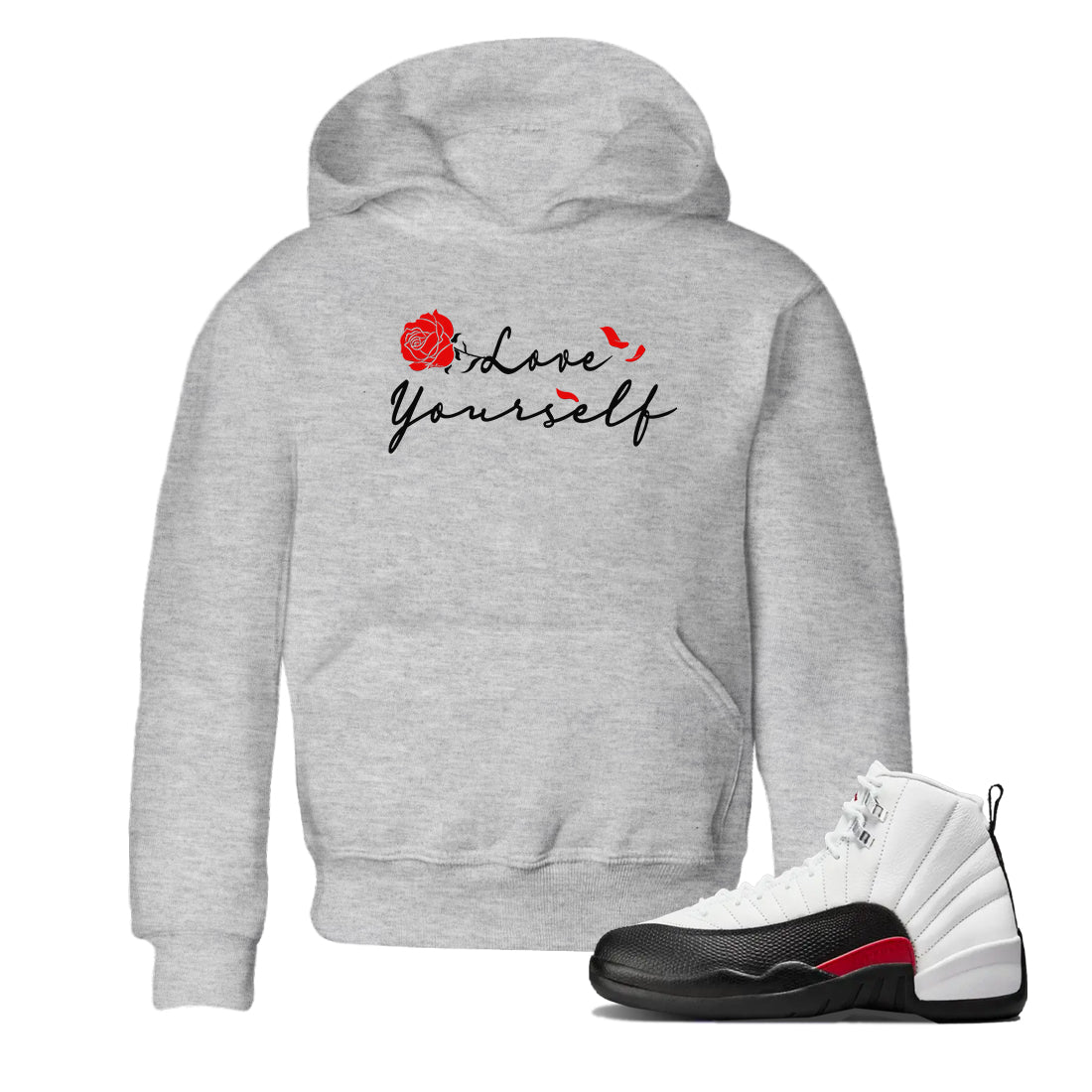 Love Yourself snkmatch Tees Kids - Air Jordan 12 Taxi Flip