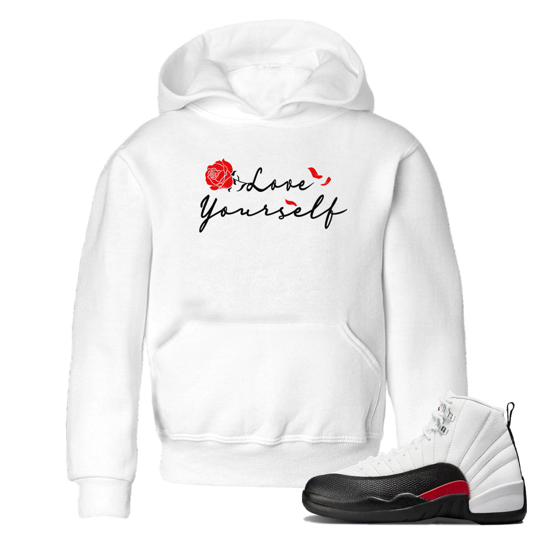 Love Yourself snkmatch Tees Kids - Air Jordan 12 Taxi Flip