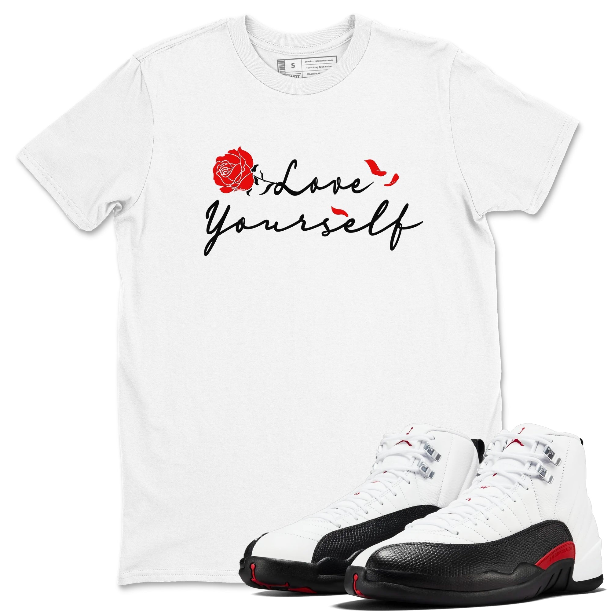 Love Yourself snkmatch Tees - Air Jordan 12 Taxi Flip