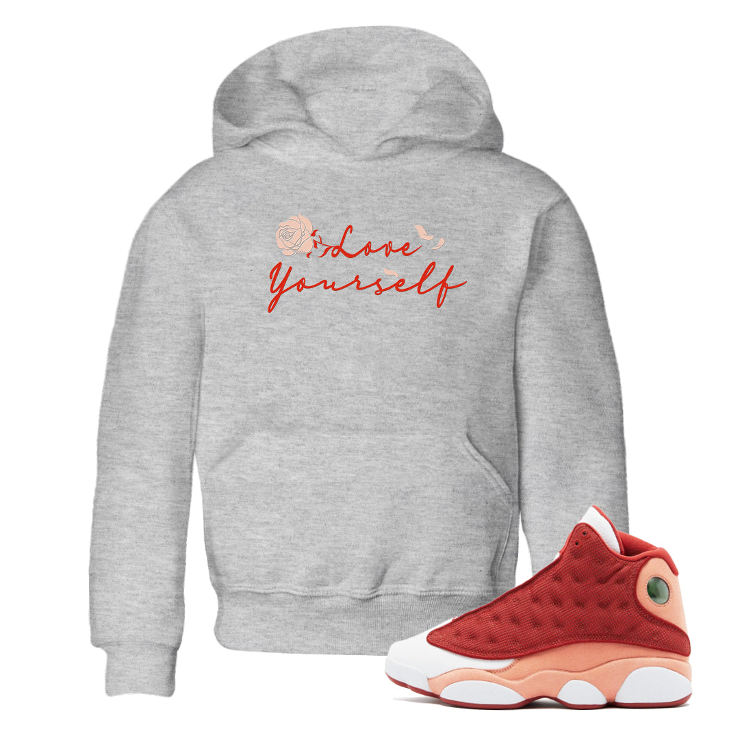 Love Yourself snkmatch Tees Kids - Air Jordan 13 Dune Red