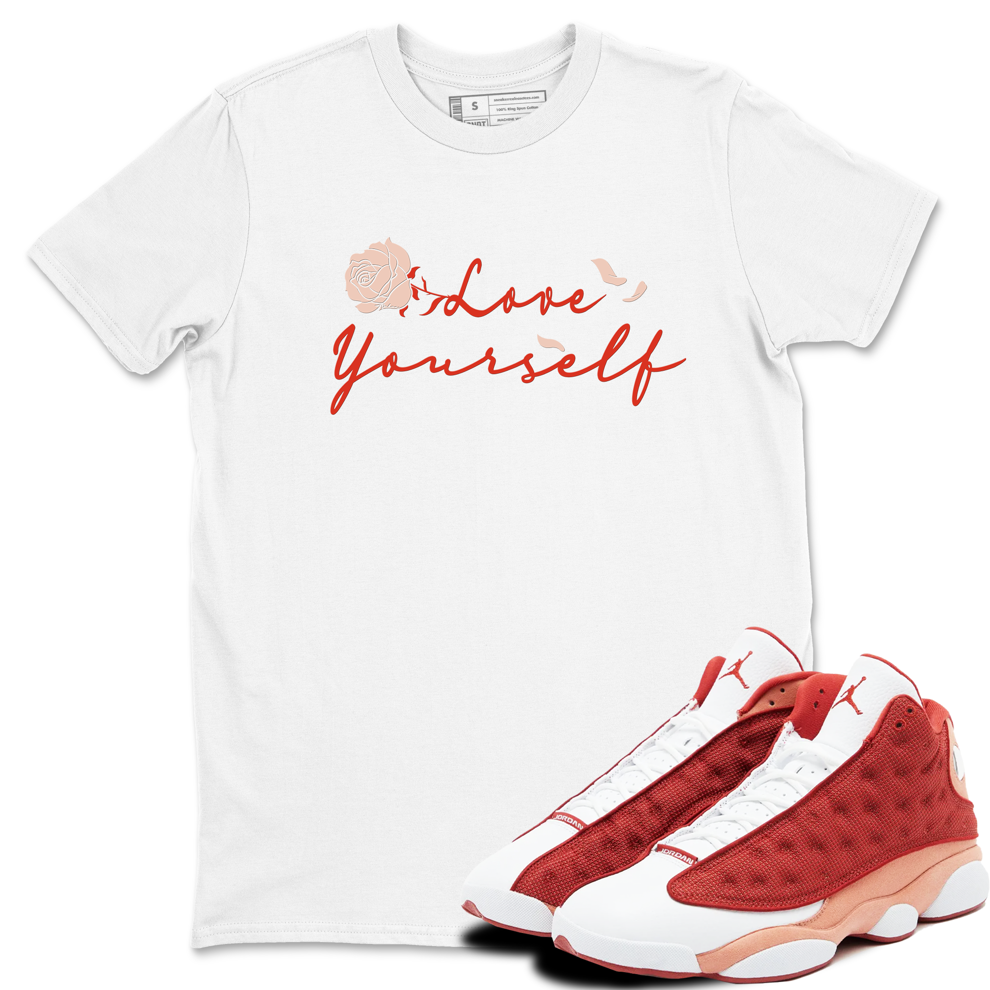 Love Yourself snkmatch Tees - Air Jordan 13 Dune Red