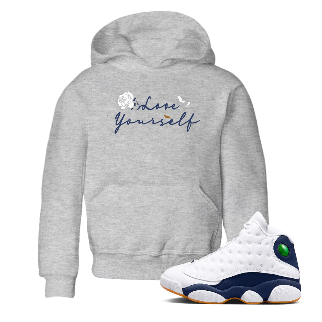 Love Yourself snkmatch Tees Kids - Air Jordan 13 Midnight Navy