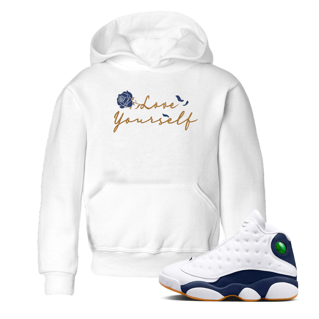 Love Yourself snkmatch Tees Kids - Air Jordan 13 Midnight Navy