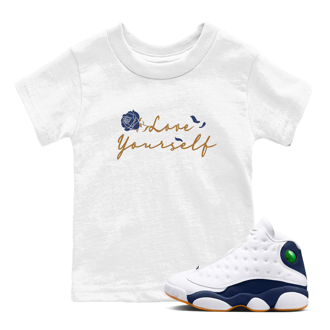 Love Yourself snkmatch Tees Kids - Air Jordan 13 Midnight Navy