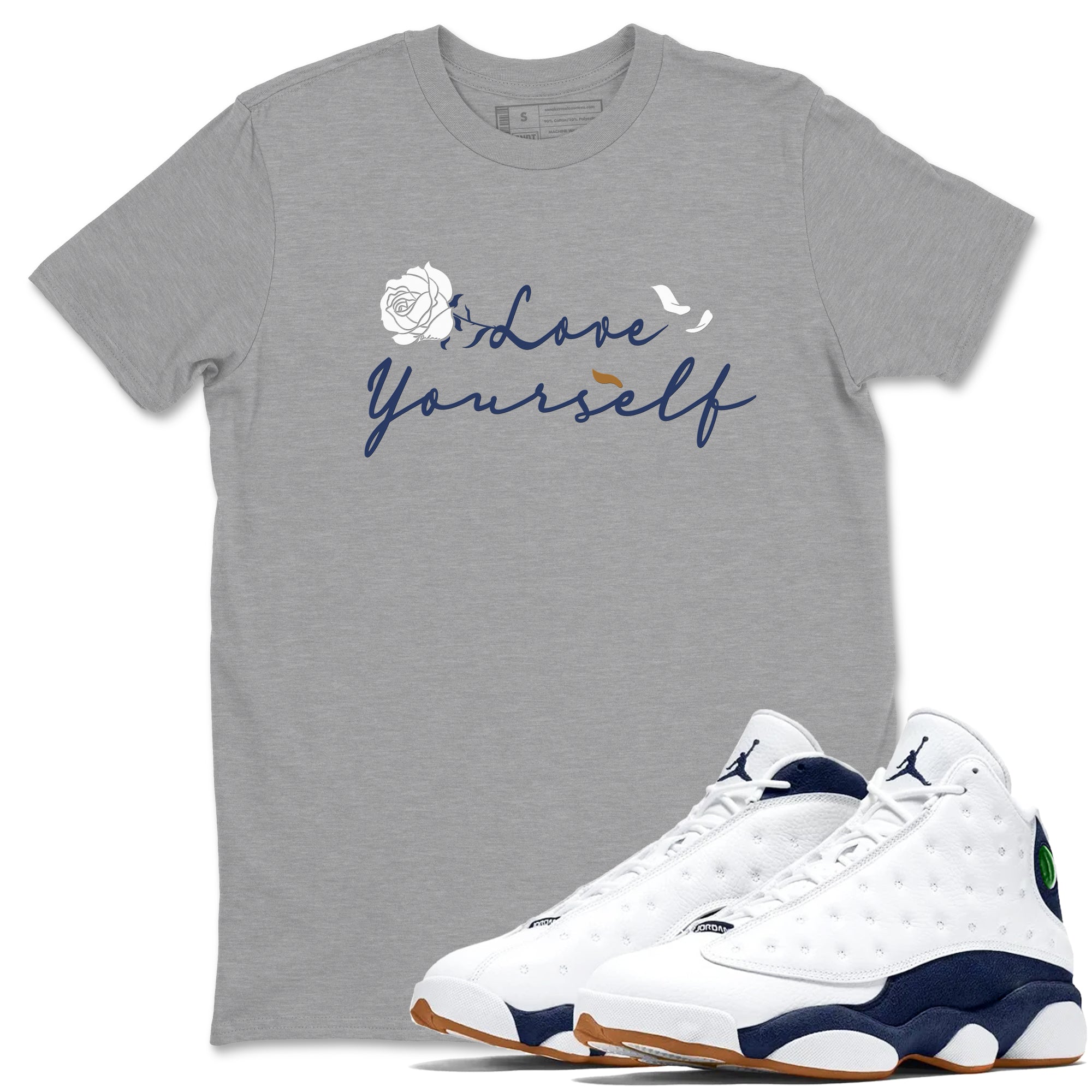 Love Yourself snkmatch Tees - Air Jordan 13 Midnight Navy
