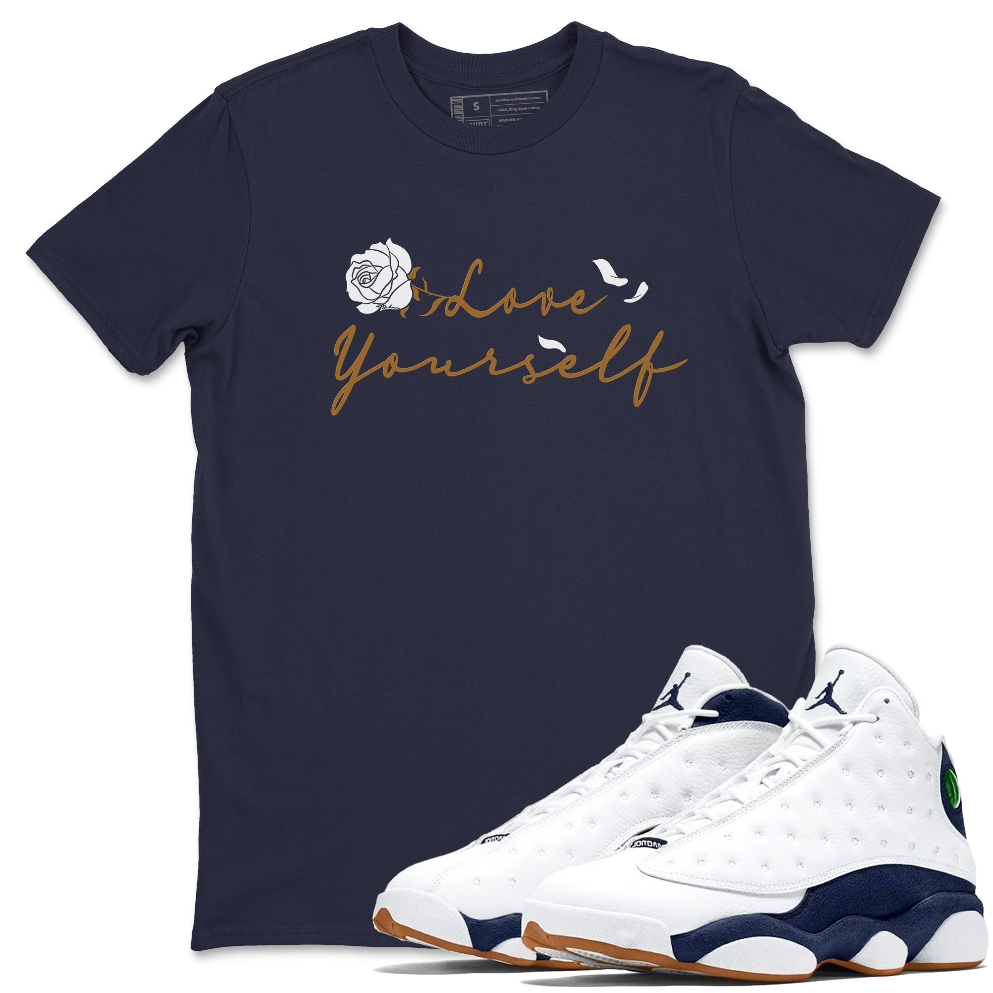 Love Yourself snkmatch Tees - Air Jordan 13 Midnight Navy