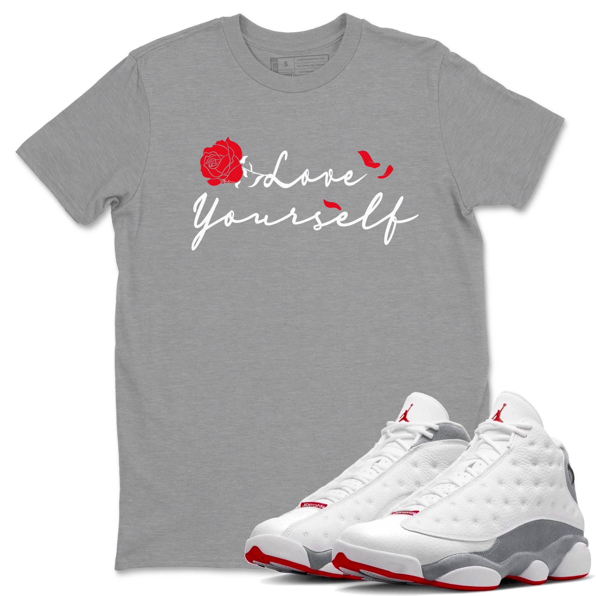 Love Yourself snkmatch Tee - Air Jordan 13 Wolf Grey
