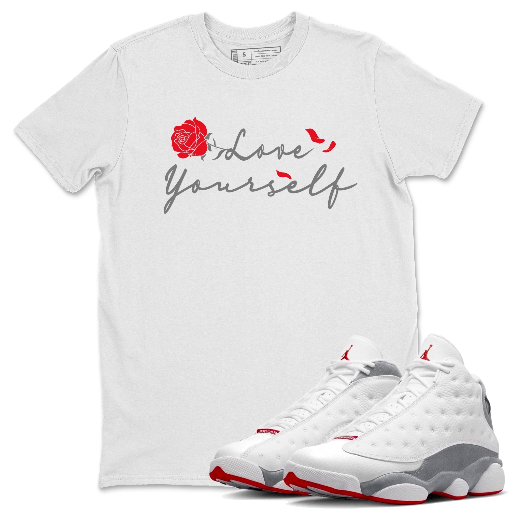 Love Yourself snkmatch Tee - Air Jordan 13 Wolf Grey