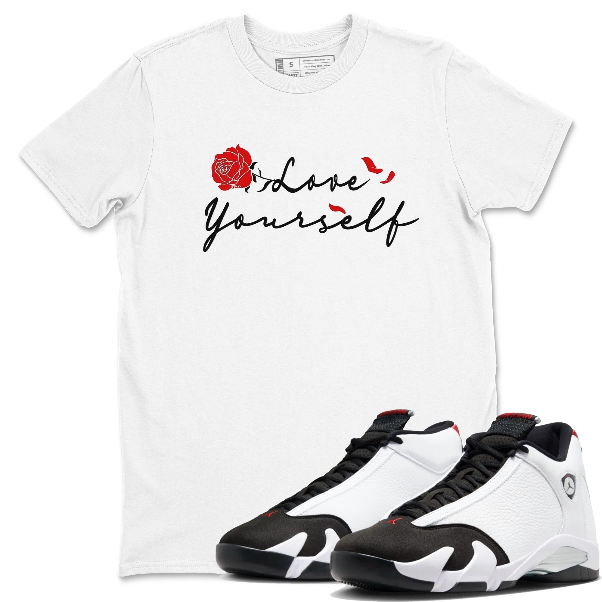 Love Yourself snkmatch Tees - Air Jordan 14 Black Toe