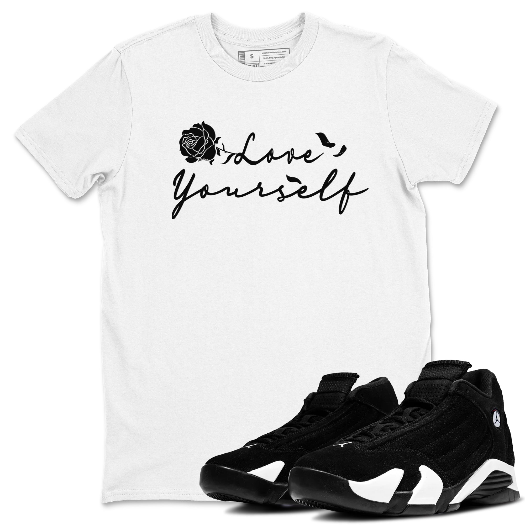 Love Yourself snkmatch Tees - Air Jordan 14 Panda