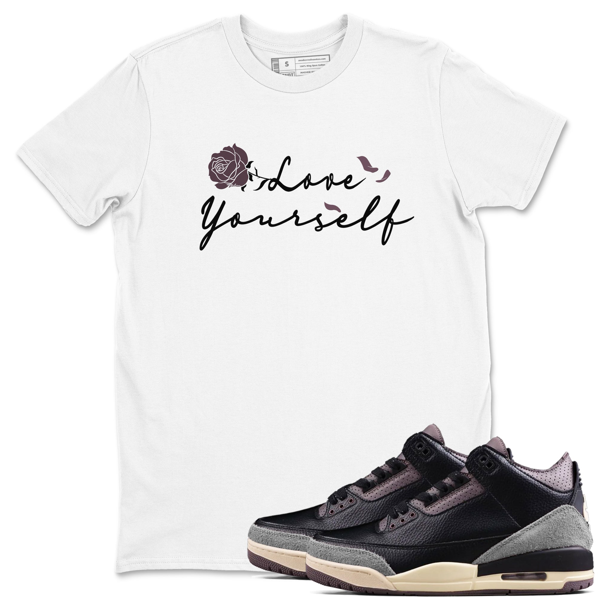 Love Yourself snkmatch Tees - Air Jordan 3 A Ma Maniere x Black