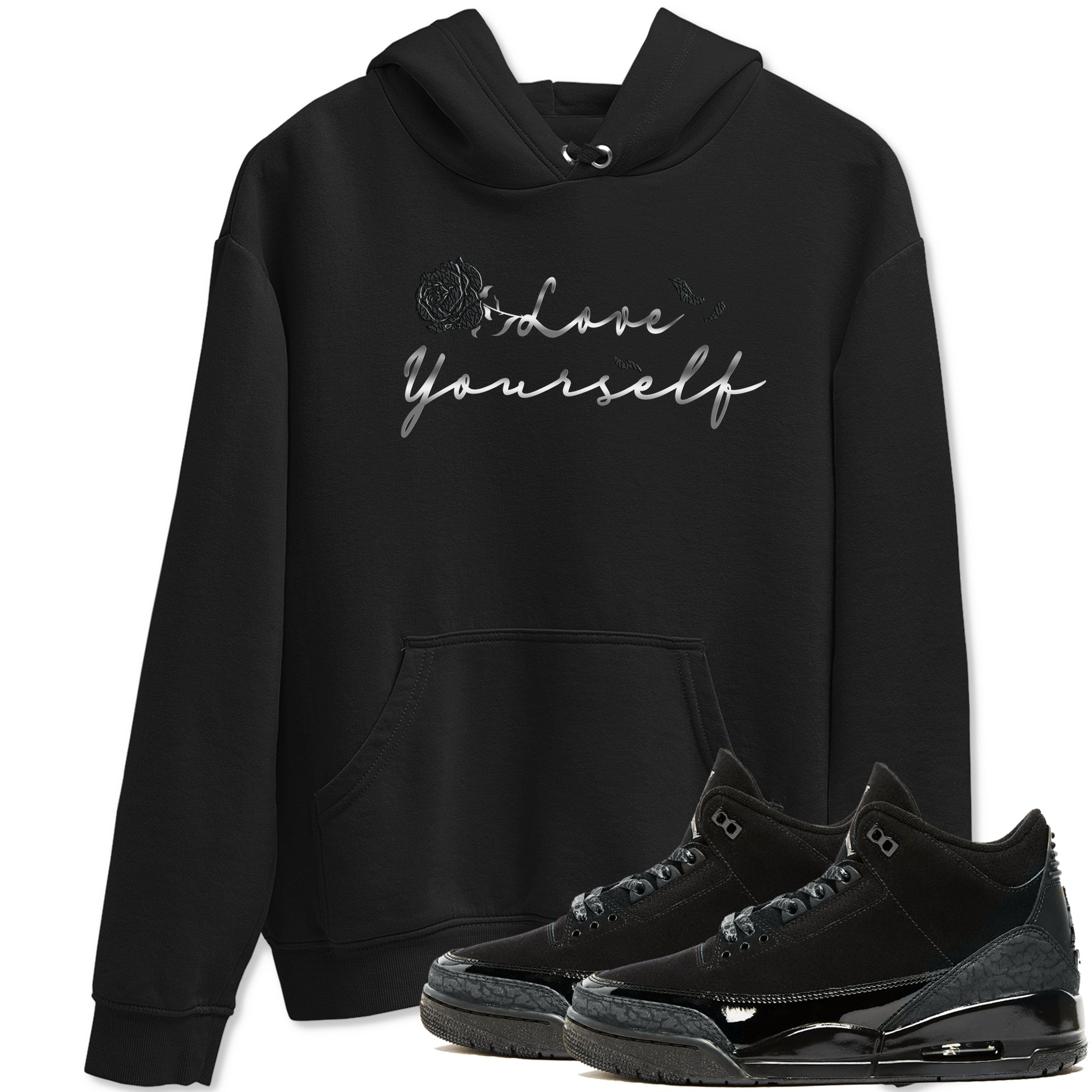 Love Yourself snkmatch Tees - Air Jordan 3 Black Cat