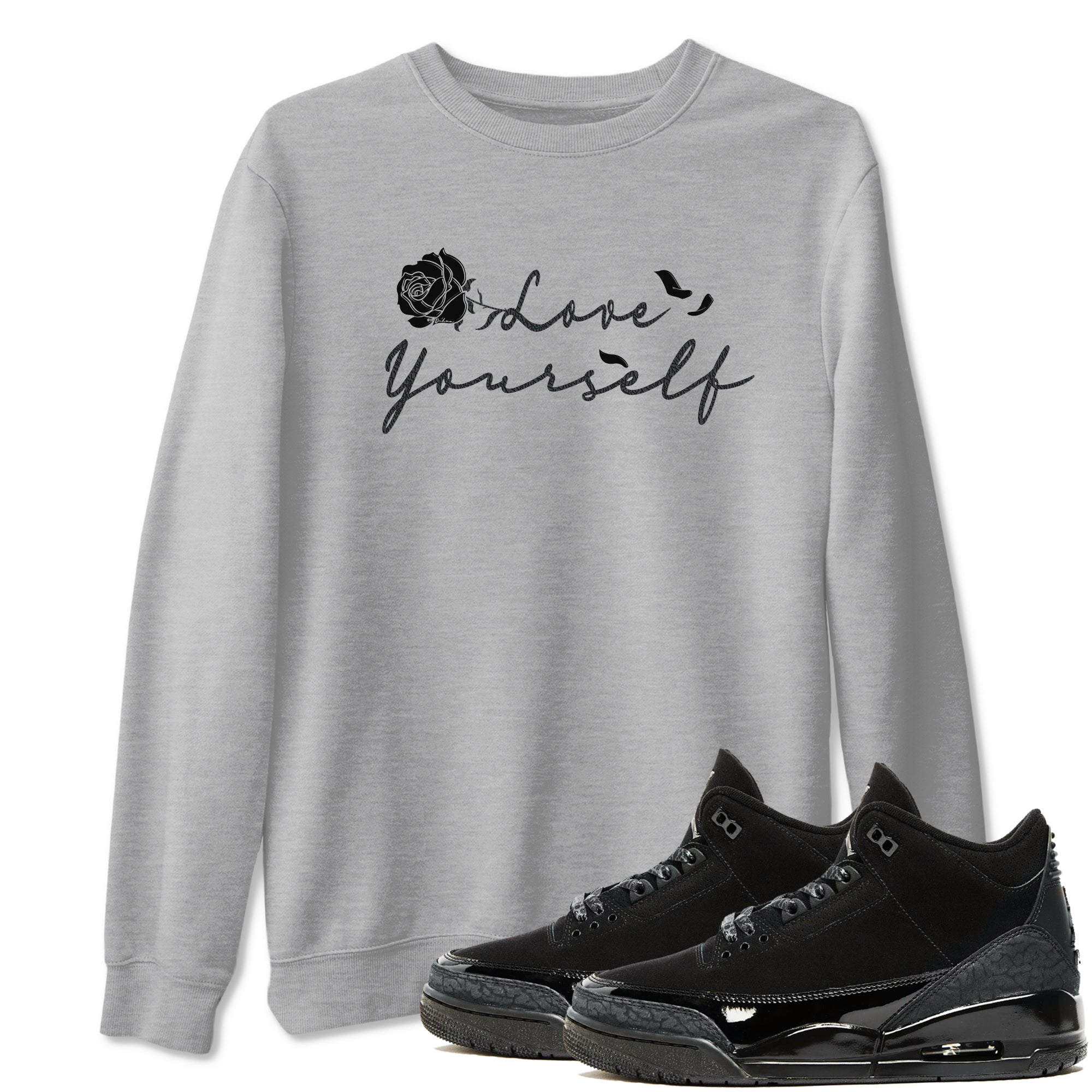 Love Yourself snkmatch Tees - Air Jordan 3 Black Cat