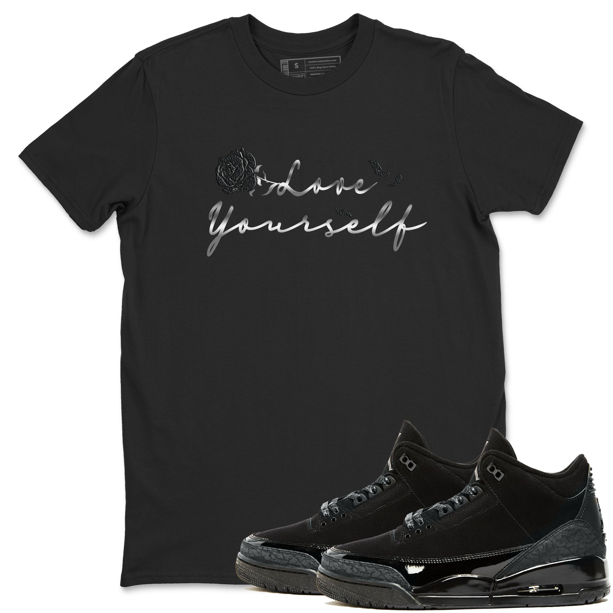 Love Yourself snkmatch Tees - Air Jordan 3 Black Cat